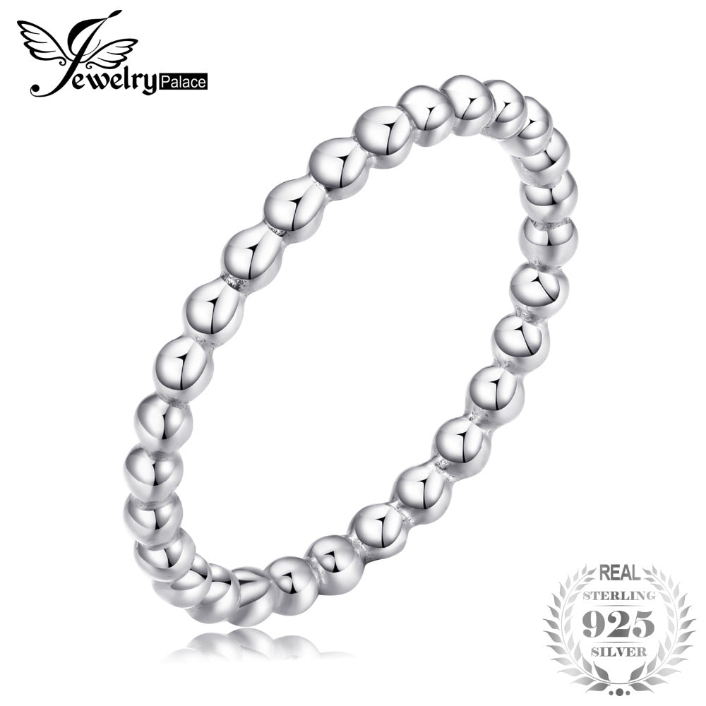 Jewelrypalace 925 Sterling Silver Bubble Heart Stacking Ring Gift Wedding Rings For Women Hot Selling For  Girls Steel Jewelry