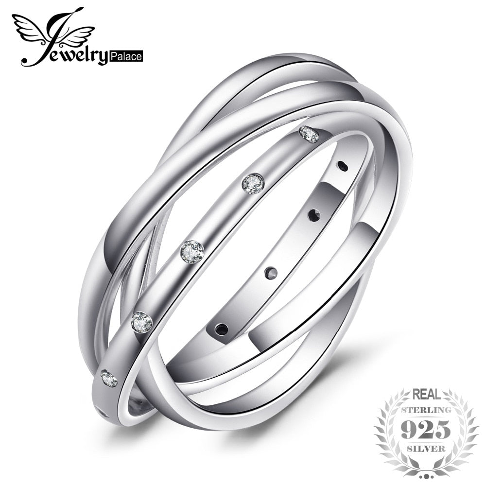 Jewelrypalace 100% Genuine 925 Sterling Silver Rings Elegant Swirl Fashion Jewelry Wedding Band Gifts For Women Fashion New