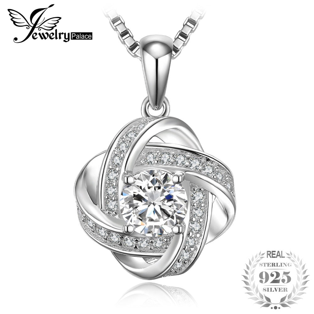 JewelryPalace Windmill Intertwined 1.9ct Cubic Zirconia Pendant 925 Sterling Silver Not Include A Chain