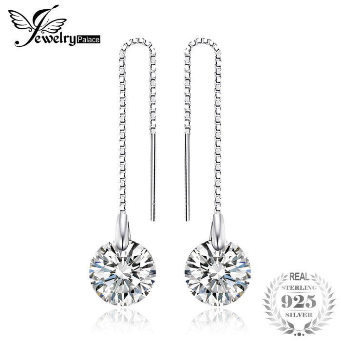 JewelryPalace Round Fashion 8mm 5.0ct Linked Earrings Genuine 925 Sterling Silver New For Women Fine Jewelry Birthday Present